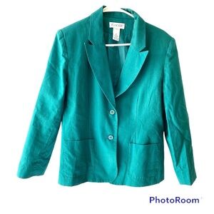 NWOT JG Hook blazer in Turquoise linen  SZ 8P